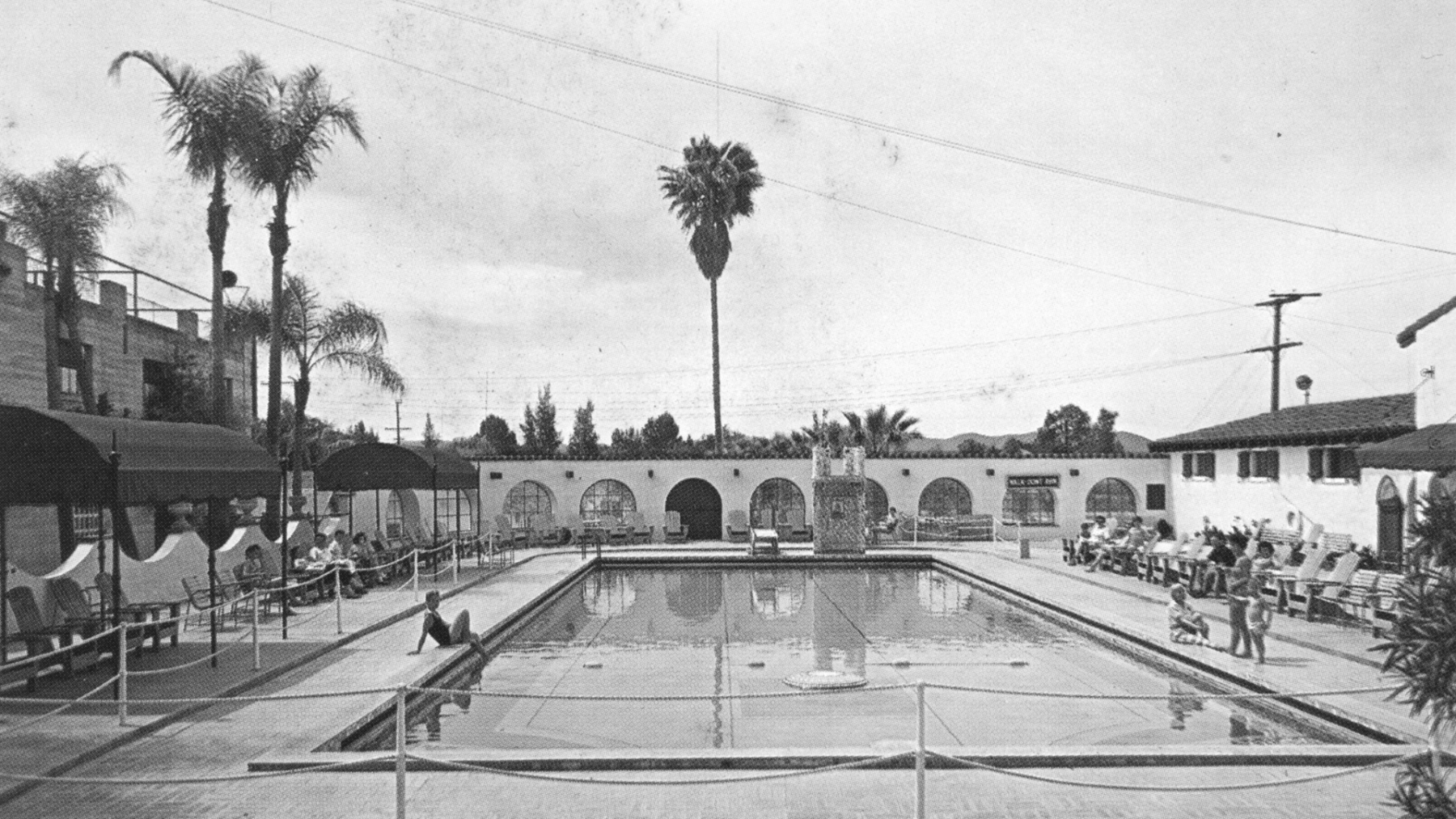 vintage image of pool