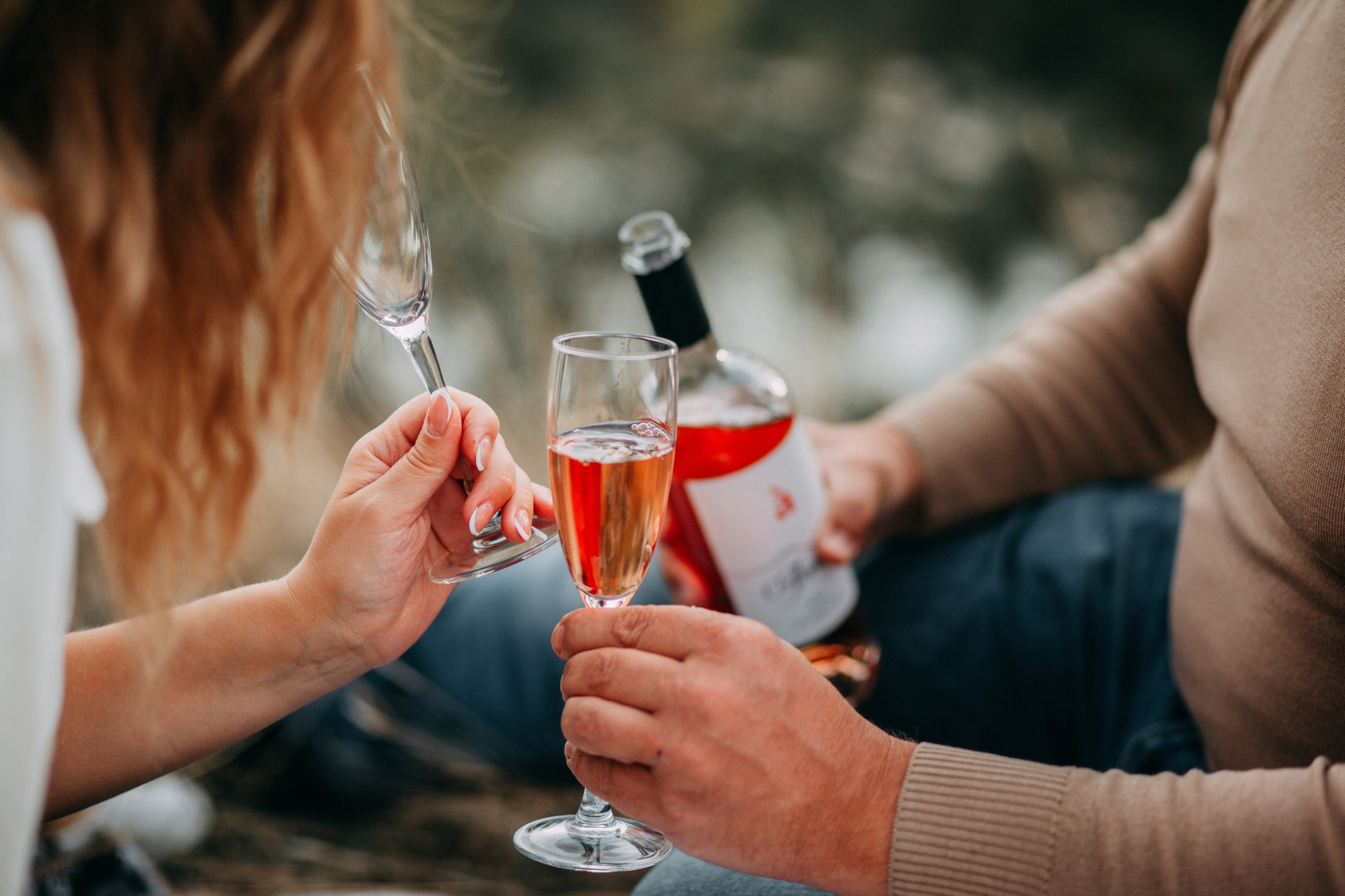 guests enjoying wine