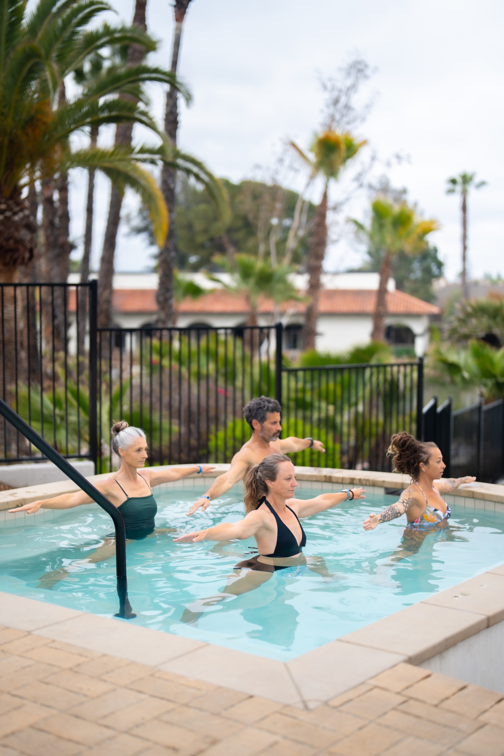 Group well-being activity in pool